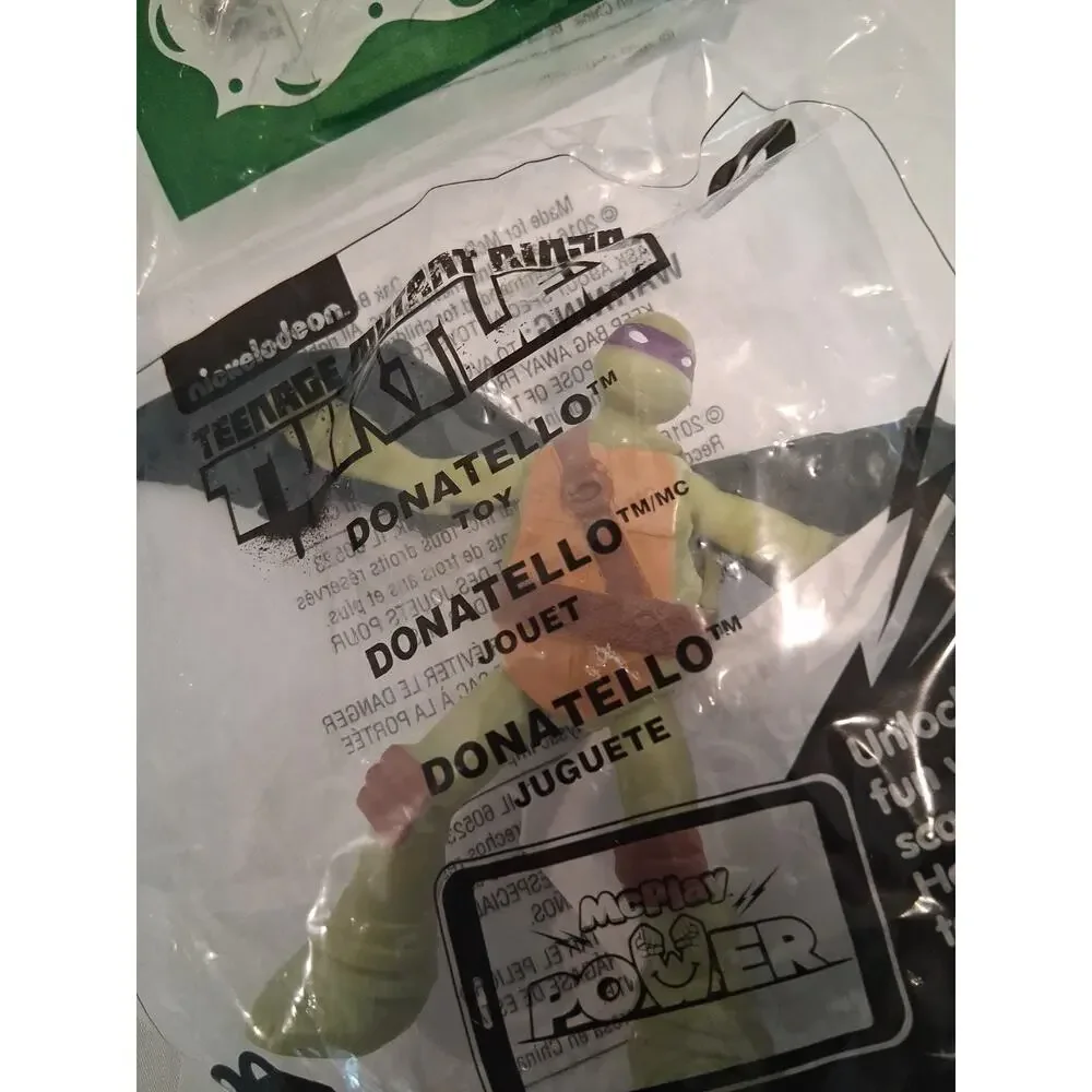 McDonalds Happy Meal TMNT Donatello Figures Lot of 3 Sealed Vintage Toys NIP